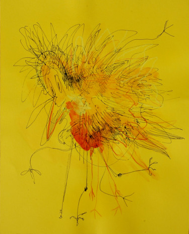 Dibujo titulada "Ptachu / Birdy" por Justyna Ralicka, Obra de arte original