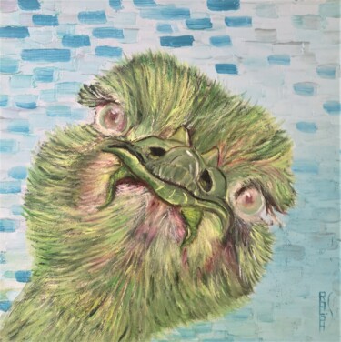 Peinture intitulée "L'autruche" par Ralph Spegelaere, Œuvre d'art originale, Huile
