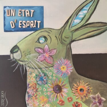 Painting titled "Un état d'esprit" by Ralph Spegelaere, Original Artwork, Oil