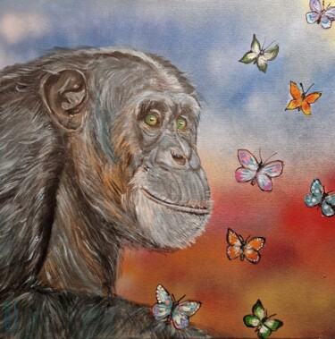 Pintura intitulada "L'effet papillon (1)" por Ralph Spegelaere, Obras de arte originais, Acrílico