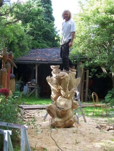 Skulptur mit dem Titel "Ganesha" von Ralph Kleiner, Original-Kunstwerk