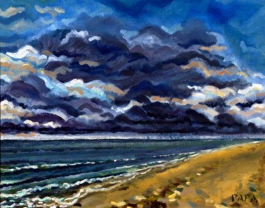 Painting titled "Approaching Storm" by Ralph Papa, Original Artwork, Oil
