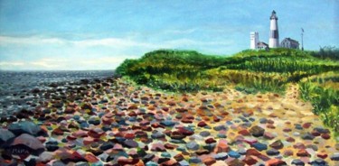 Painting titled "Jelly-Bean Beach" by Ralph Papa, Original Artwork
