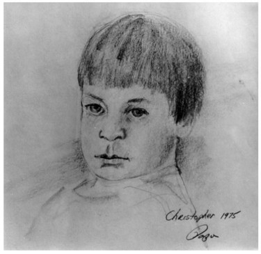 Drawing titled "Christopher 1975" by Ralph Papa, Original Artwork, Other