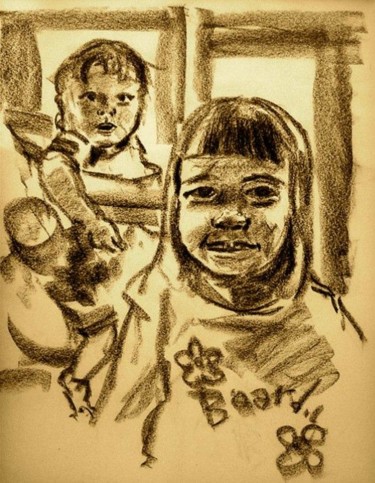 Drawing titled "Sisters" by Ralph Papa, Original Artwork, Other