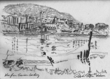 Drawing titled "View from Garrison" by Ralph Papa, Original Artwork, Other