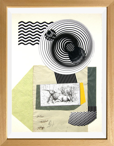 Collages intitolato "The Antiquarian" da Raluca Arnăutu, Opera d'arte originale, Collages Montato su Cartone