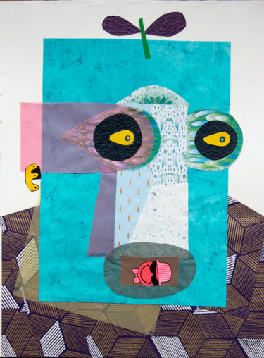 The Poker Player Collages titled "The Poker Player" by Raluca Arnăutu, Original Art, Collages