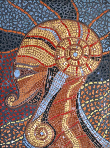 Sculpture titled "The sea creature" by Raluca-Ioana Enăchescu, Original Artwork, Mosaic