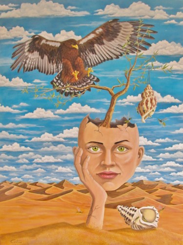 Pintura intitulada "Dunes" por Caetano Ramalho, Obras de arte originais, Óleo