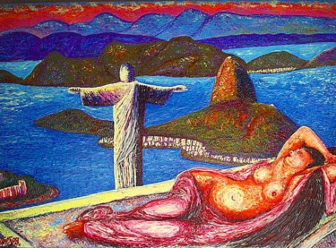 Pintura intitulada "Rio de Janeiro - Br…" por Ramanefer, Obras de arte originais