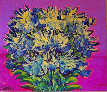 Pintura intitulada "Flores" por Ramanefer, Obras de arte originais