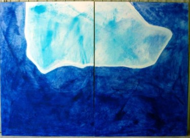 Painting titled "big blue" by Roberto Richetto Rambaldini, Original Artwork