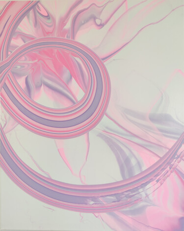 Картина под названием "Cosmea" - Andrey Meshkov, Подлинное произведение искусства, Акрил Установлен на Деревянная рама для н…