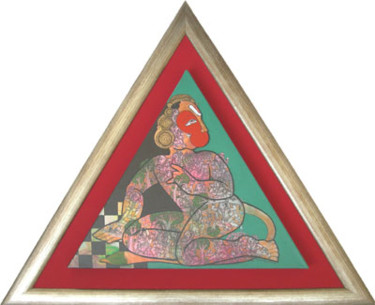 Painting titled "Hanuman" by Ramesh Gorjala, Original Artwork