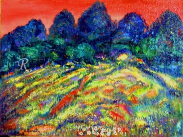 Painting titled "Landscape" by Rami Benatar, Original Artwork, Oil