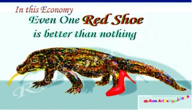 Digital Arts titled "Red Shoe" by Rami Benatar, Original Artwork