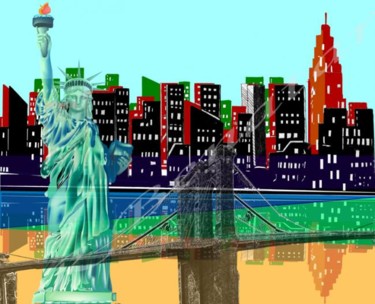 Digital Arts titled "New York City" by Rami Benatar, Original Artwork