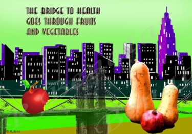 Digital Arts titled "Health Fruits 1" by Rami Benatar, Original Artwork