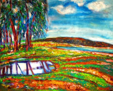 Painting titled "Springtime flourish…" by Rami Benatar, Original Artwork, Oil
