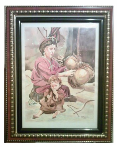 Painting titled "Sendu" by Mourad Rami, Original Artwork, Oil