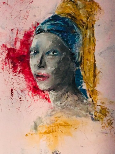 Pittura intitolato "NON GUARDARMI" da Ramona Wess, Opera d'arte originale, Olio