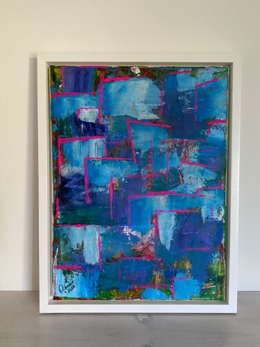 Painting titled "Different" by Ramona Engelhardt, Original Artwork, Acrylic Mounted on Wood Stretcher frame