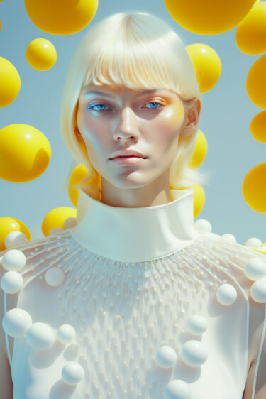 Цифровое искусство под названием "Alice in Bubbleland…" - Ramona Gliga, Подлинное произведение искусства, Изображение, сгене…