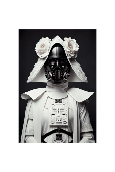 Digital Arts titled "Nun Vader 1" by Ramona Gliga, Original Artwork, AI generated image