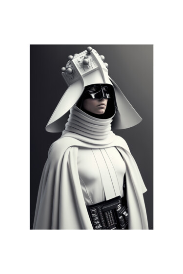 Artes digitais intitulada "Nun Vader 2" por Ramona Gliga, Obras de arte originais, Imagem gerada por IA