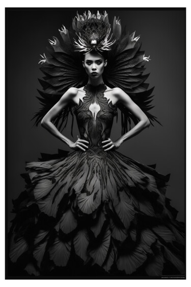 Digital Arts titled "Black Swan 8" by Ramona Gliga, Original Artwork, AI generated image