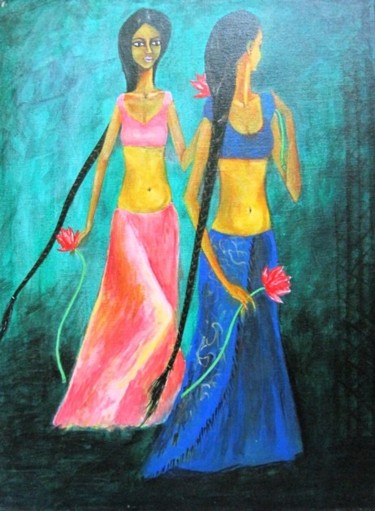 Painting titled "untitled-533" by Ramya Kapula, Original Artwork, Oil