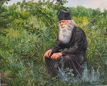 Painting titled "Burden" by Vladimir Remizov, Original Artwork, Oil