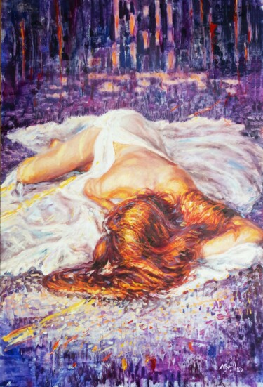Malerei mit dem Titel "The priestess of th…" von Vladimir Remizov, Original-Kunstwerk, Öl