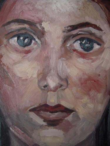Painting titled "a girl" by Rana Feghaly, Original Artwork