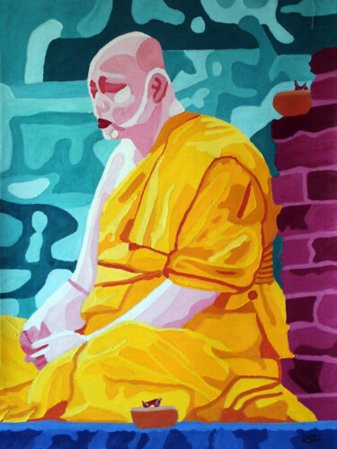 Painting titled "Meditation" by Randall Steinke, Original Artwork, Oil