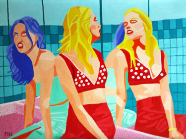 Картина под названием "Girls Room" - Randall Steinke, Подлинное произведение искусства, Масло
