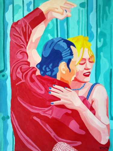 Schilderij getiteld "Tango" door Randall Steinke, Origineel Kunstwerk, Olie