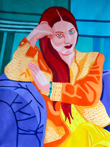 Картина под названием "Ashley No. 9" - Randall Steinke, Подлинное произведение искусства, Масло Установлен на Деревянная рам…