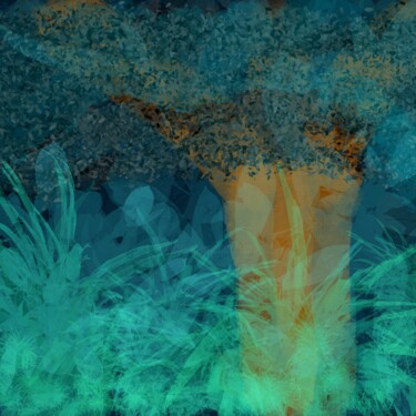 Arte digitale intitolato "first tree" da Randy Addy, Opera d'arte originale, Pittura digitale