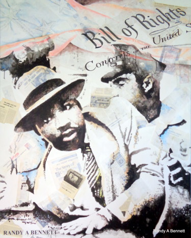Painting titled "MLK" by Randy A Bennett Art, Original Artwork, Acrylic