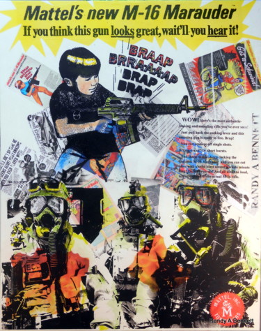 Collages getiteld "MATTEL SOLDIER" door Randy A Bennett Art, Origineel Kunstwerk