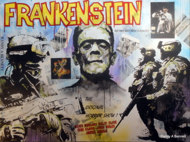 "FRANKENSTEIN" başlıklı Tablo Randy A Bennett Art tarafından, Orijinal sanat, Diğer