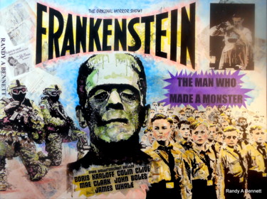 Collages intitulée "FRANKENSTEIN 2" par Randy A Bennett Art, Œuvre d'art originale