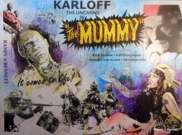 Colagens intitulada "THE MUMMY" por Randy A Bennett Art, Obras de arte originais
