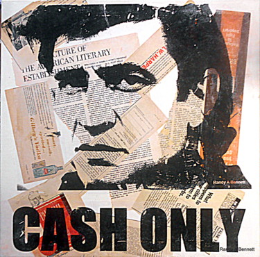 Collages intitulée "CASH ONLY" par Randy A Bennett Art, Œuvre d'art originale