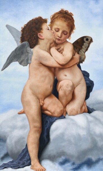 Pintura intitulada "Copia di Amore e Ps…" por Raniero Stefanelli, Obras de arte originais, Óleo