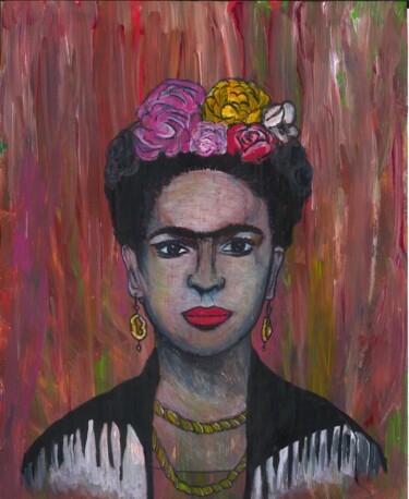 Картина под названием "Frida Kahlo" - Ranil Sugathapala, Подлинное произведение искусства, Акрил