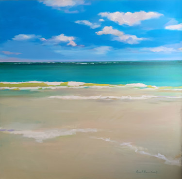Painting titled "Punta Cana - Mer de…" by Raoul Bruckert, Original Artwork, Acrylic Mounted on Wood Stretcher frame
