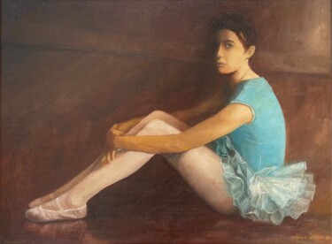 Schilderij getiteld "Melinda" door Raoul Watson, Origineel Kunstwerk, Olie
